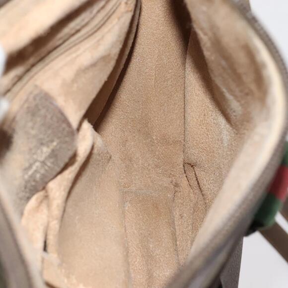 GUCCI GG Supreme Shoulder Bag Pvc Leather Beige Green Red - Picture 16 of 16